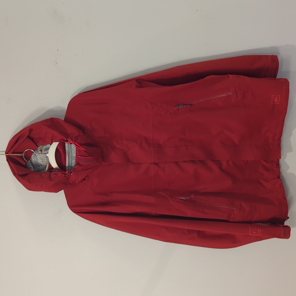 REI Men's Windbreaker Red size XL‎ Hooded